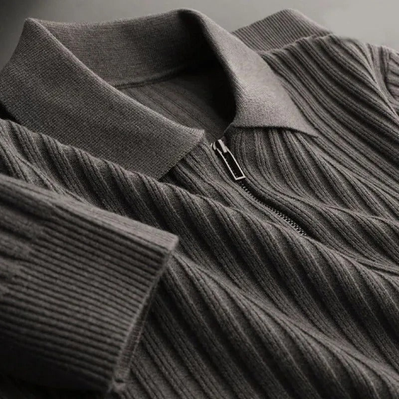 Florence Ribbed Polo Sweater