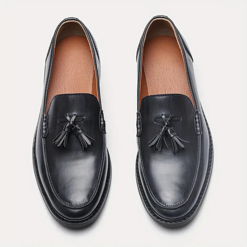 Valentino Genuine Leather Tassel Loafers