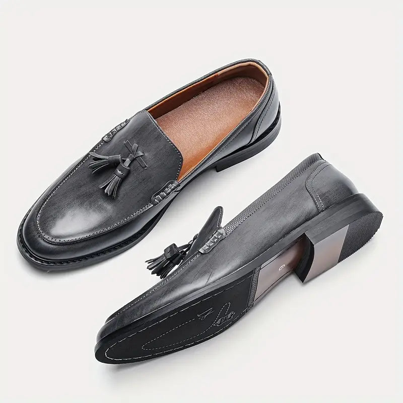 Valentino Genuine Leather Tassel Loafers