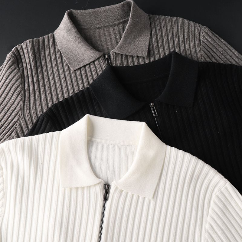 Florence Ribbed Polo Sweater