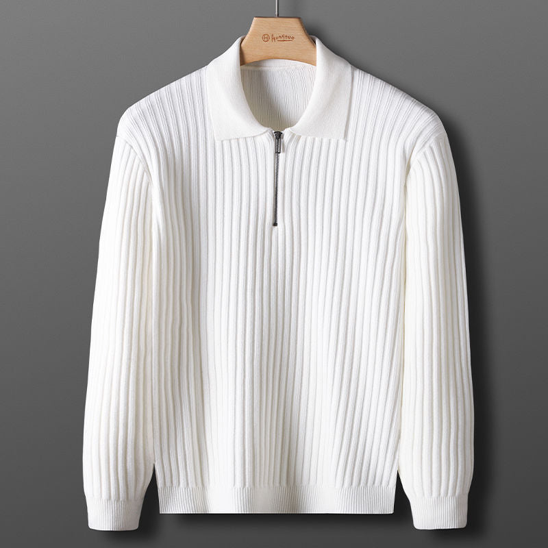 Florence Ribbed Polo Sweater