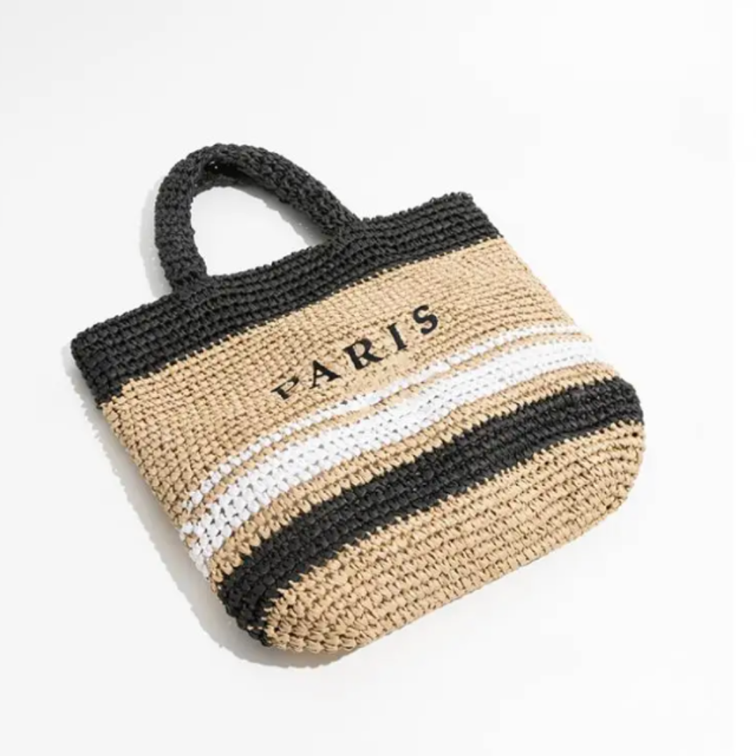 Handwoven Straw Beach Tote