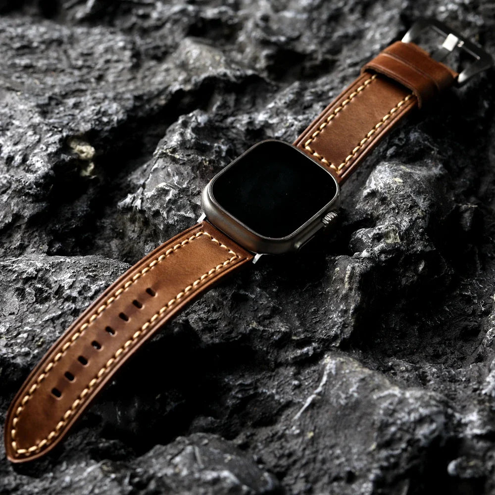 Signature Cowhide Leather Apple Watch Band