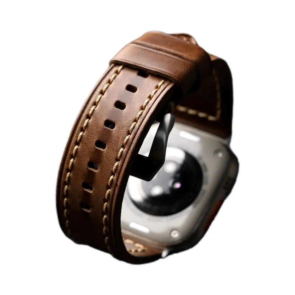 Signature Cowhide Leather Apple Watch Band