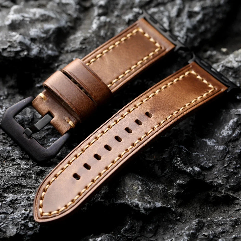 Signature Cowhide Leather Apple Watch Band