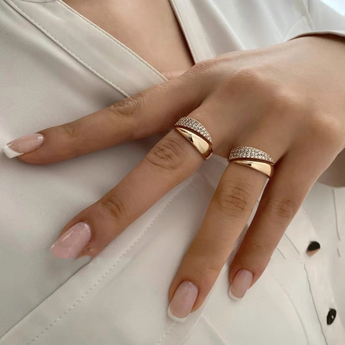 Stainless Steel 18 K Gold Rings for Women