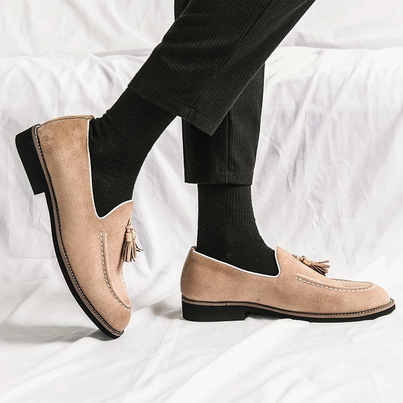 Enzo Taupe Suede Loafer