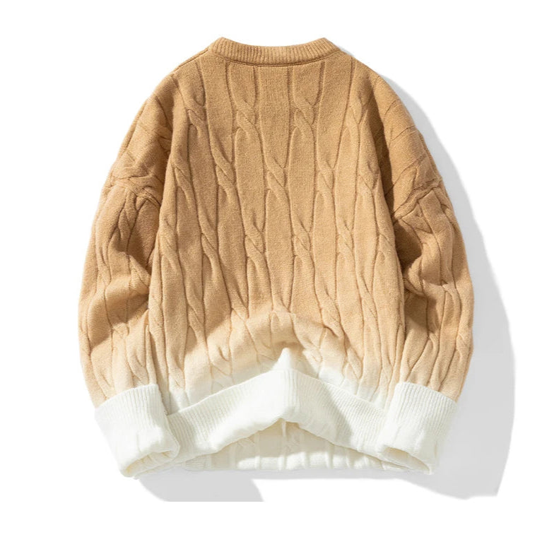 Nathaniel Brooks Cable Knit Wool Sweater