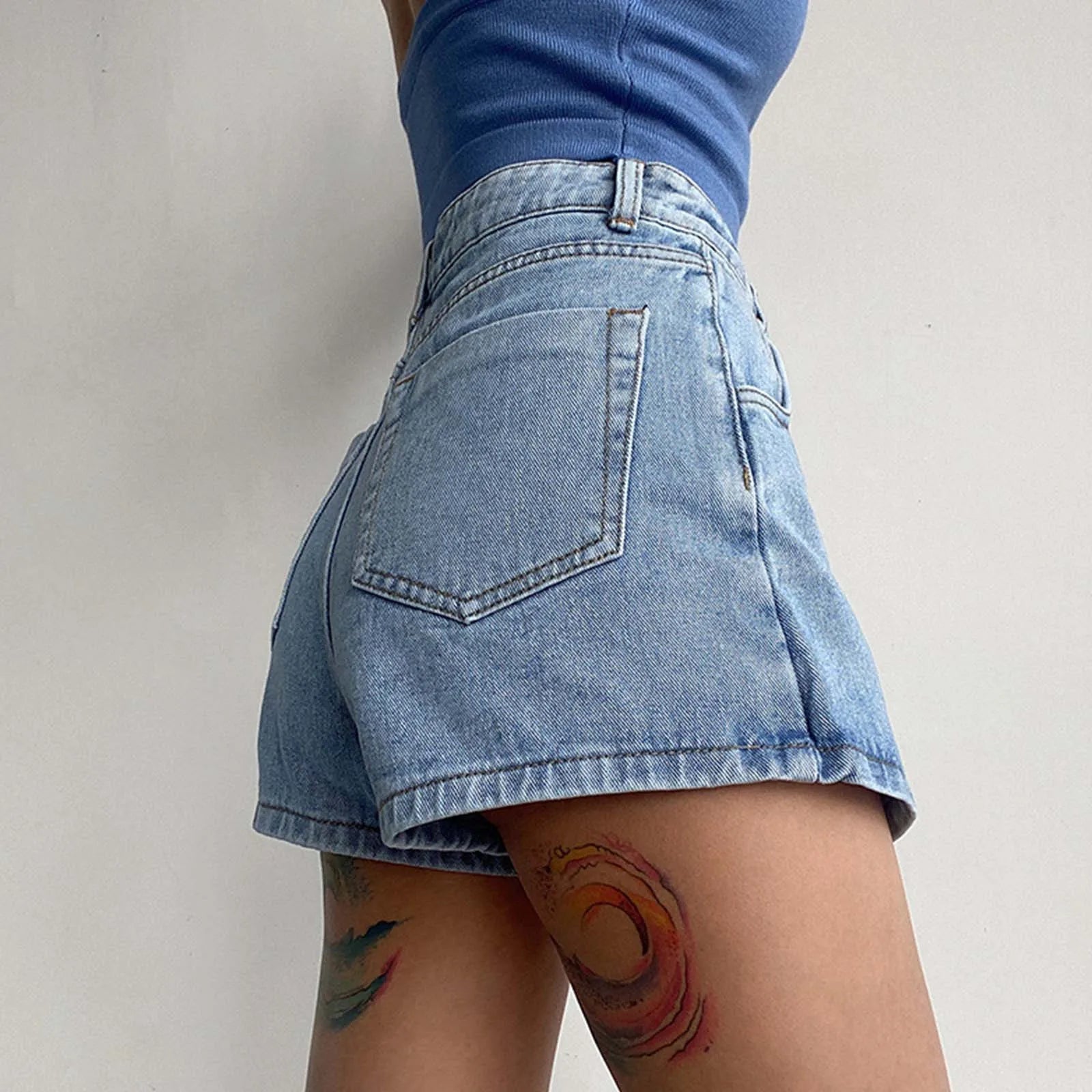 Clare Lay Denim Skorts