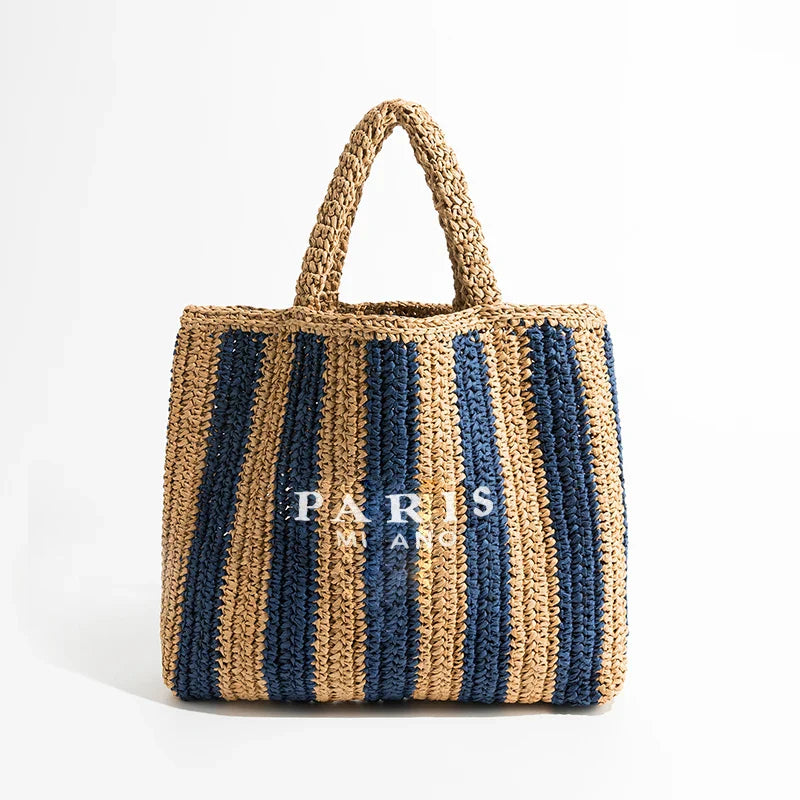 Handwoven Straw Beach Tote