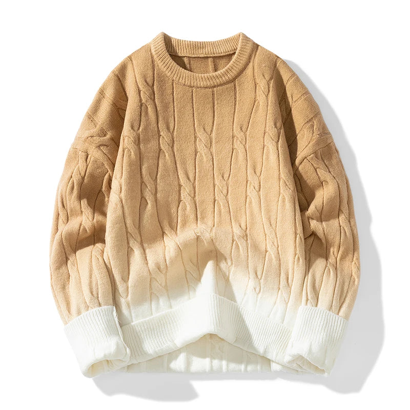 Nathaniel Brooks Cable Knit Wool Sweater