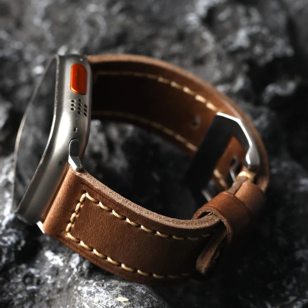 Signature Cowhide Leather Apple Watch Band