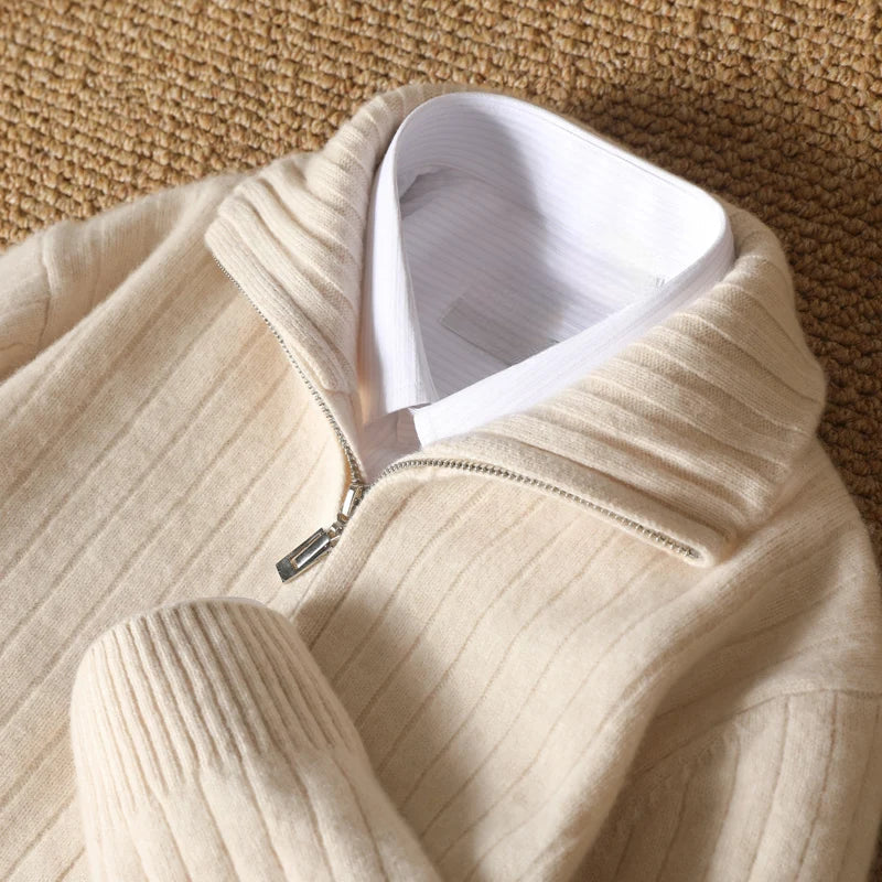 Sebastian Clarke Cashmere Zip-Up Sweater