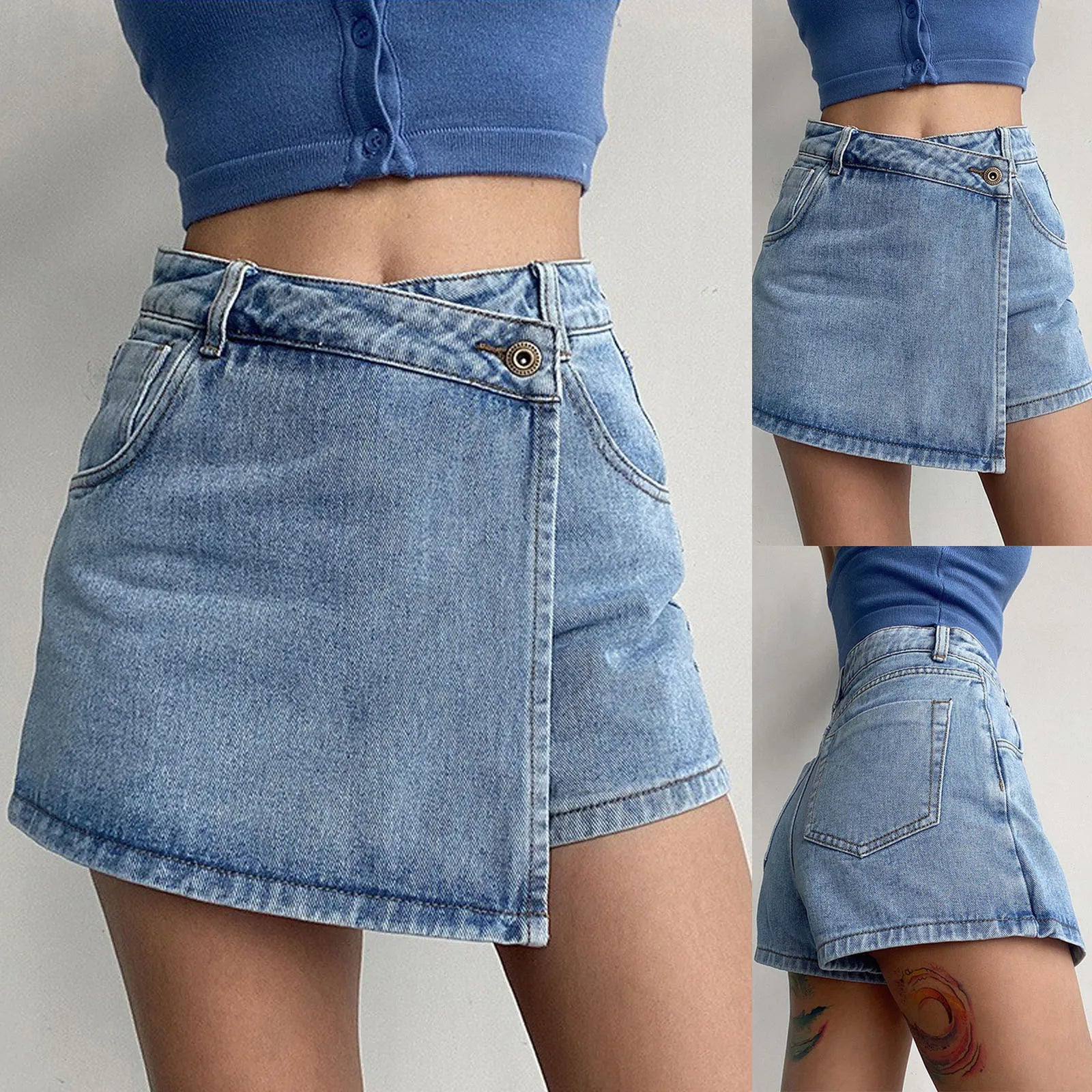 Clare Lay Denim Skorts