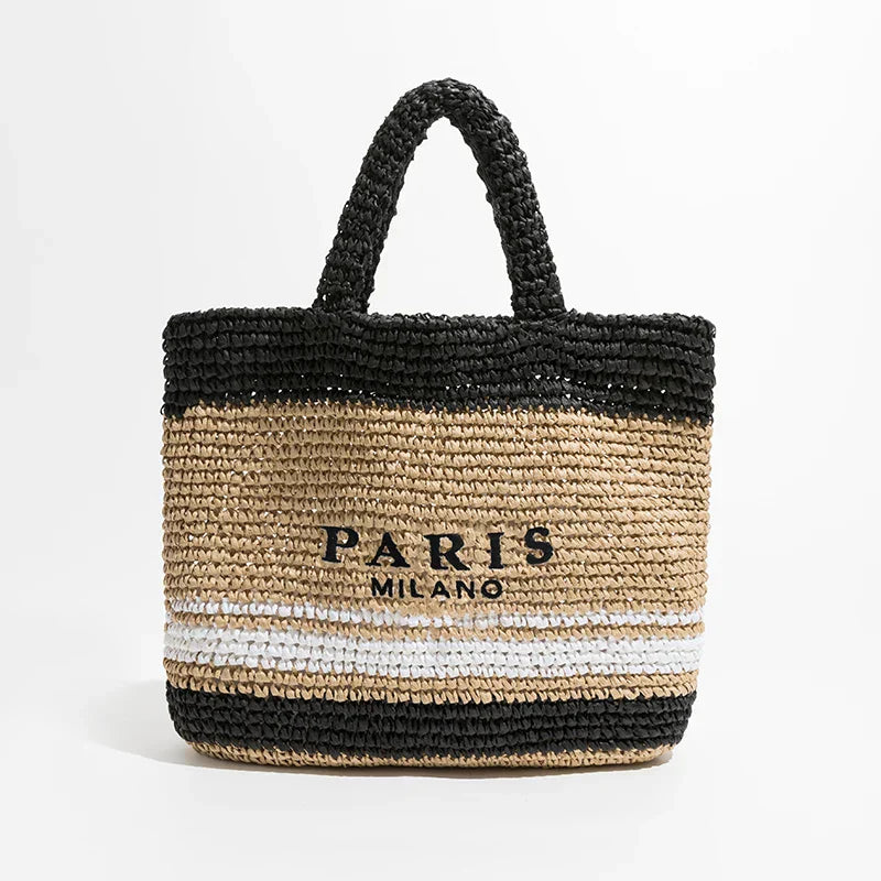 Handwoven Straw Beach Tote