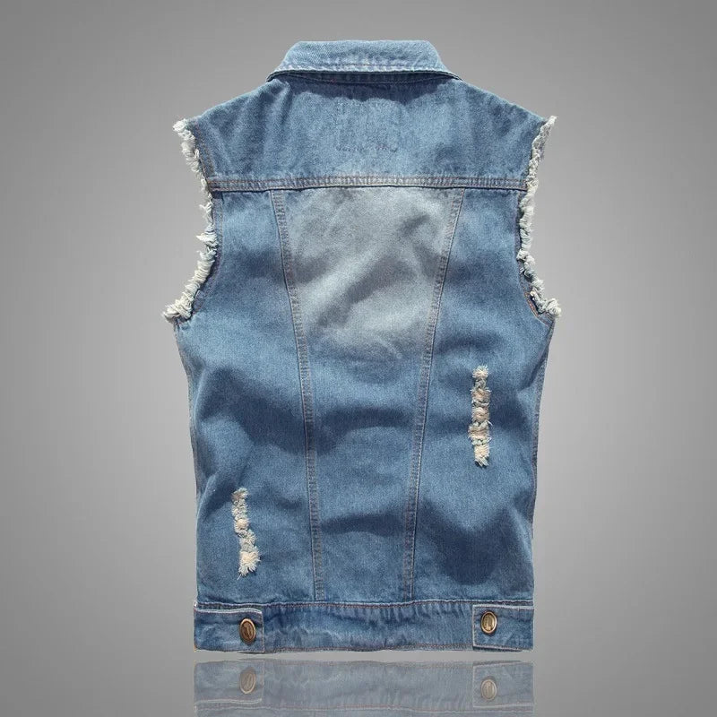 Tom Pierson Distressed Denim Vest