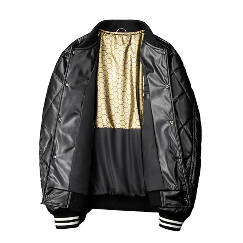 Tom Pierson Leather Bomber Jacket